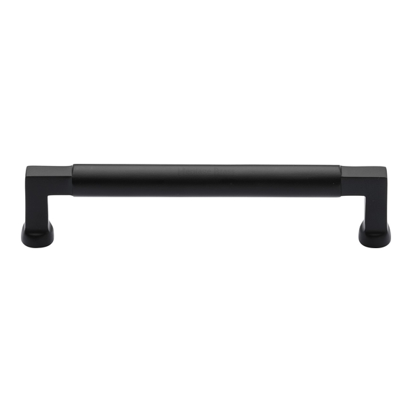 C0312 160-BKMT • 160 x 176 x 40mm • Matt Black • Heritage Brass Bauhaus Cabinet Pull Handle